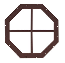 Load image into Gallery viewer, Brown octagonal window frame on a white background