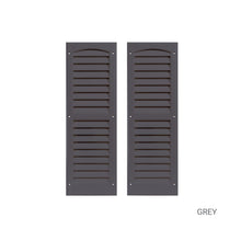 Load image into Gallery viewer, Pair of gray shutters on a white background
