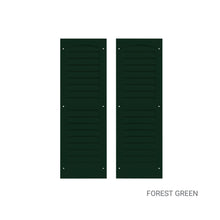 Load image into Gallery viewer, Two forest green shutters on a white background with 'FOREST GREEN' text below.