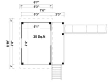 Load image into Gallery viewer, DIY Playhouse Kit Little Tower Floor Plan by WholeWoodPlayhouses