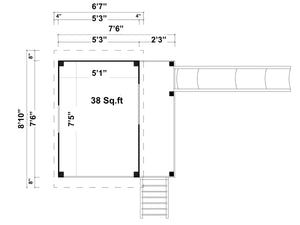 DIY Playhouse Kit Little Tower Floor Plan by WholeWoodPlayhouses