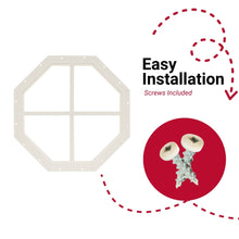 Load image into Gallery viewer, Hexagonal frame with 'Easy Installation' text and screws on a white background