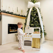 Load image into Gallery viewer, Tiny Land® Wooden Play Kitchen for Toddlers - Honey Kitchenette Pretend Cooking Set