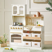 Load image into Gallery viewer, Tiny Land® Wooden Play Kitchen with Storage for Creative Toddlers