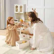 Load image into Gallery viewer, Woman and child playing with toy kitchen set in a bright room