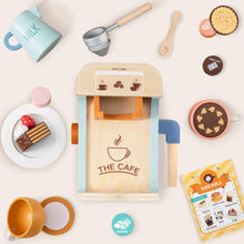 Load image into Gallery viewer, Tiny Land® Play Kitchen Accessories – Children’s Coffee Maker: Wooden Kids Play Coffee Maker Set