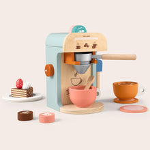 Load image into Gallery viewer, Toy espresso machine with accessories on a light background