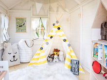 Load image into Gallery viewer, Inside view of Kids Playhouse Arctic Nario |white Outdoor Playhouse by WholeWoodPlayhouses