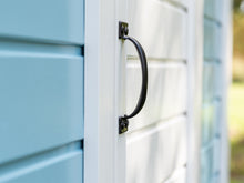 Load image into Gallery viewer, Close Up Of The Front Door door handle Of Kids Outdoor Playhouse Bluebird By WholeWoodPlayhouses