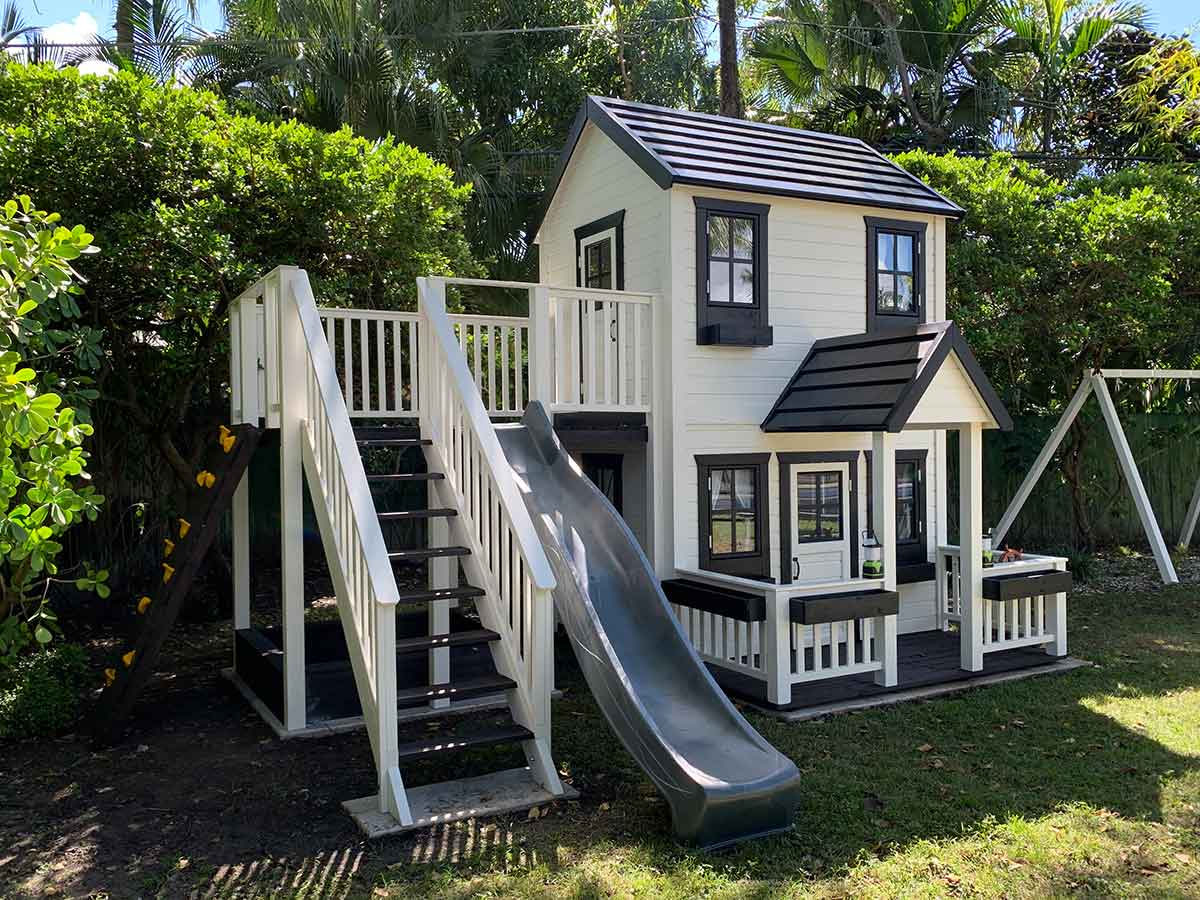 Wooden Playhouse Prince 2-Story Kids Playhouse
