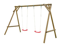 Load image into Gallery viewer, Outdoor swing set Mathias with two swings for kids by WholeWoodPlayhouses