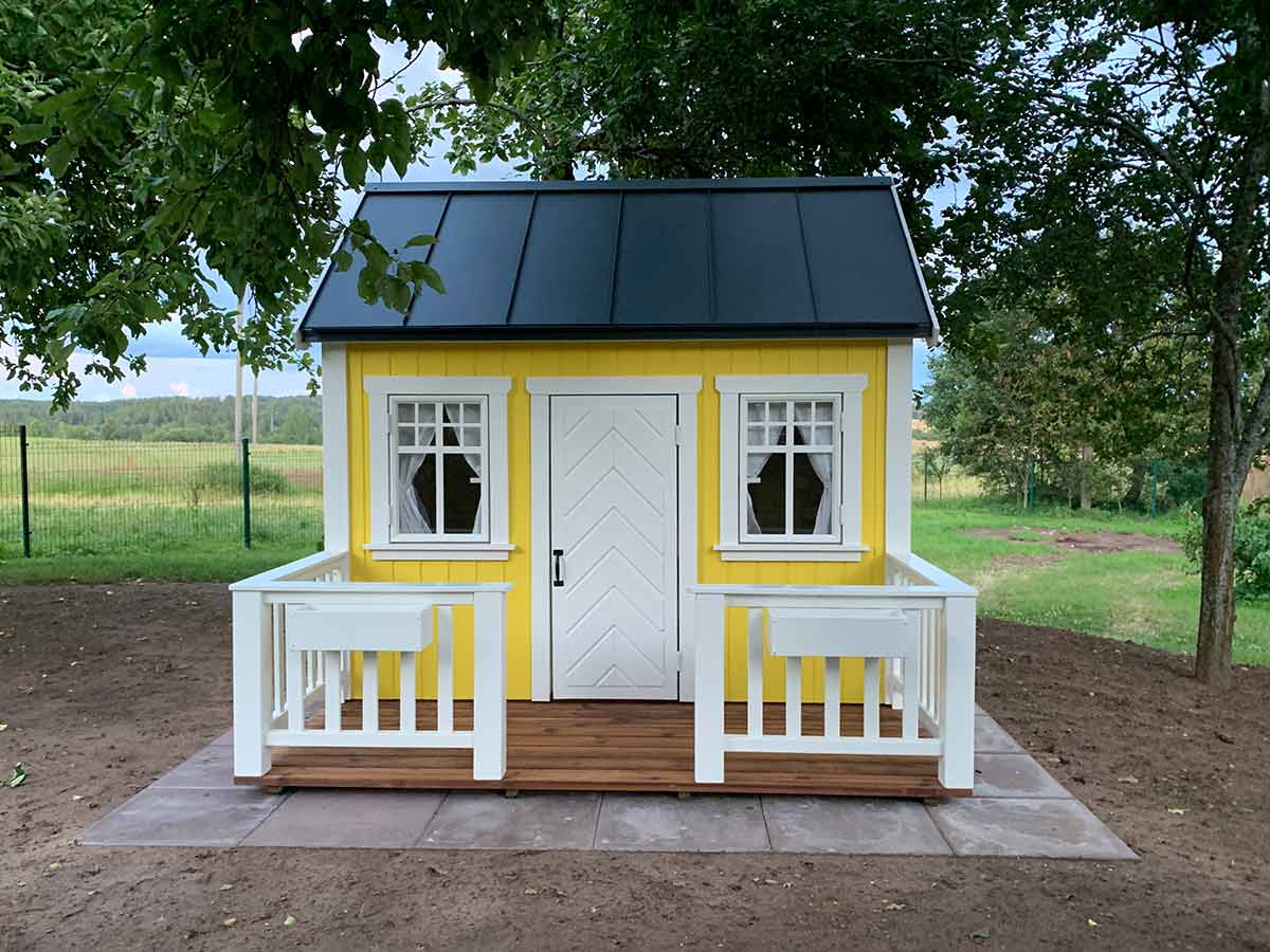 Kids Playhouse Sunshine Wooden Outdoor Playhouse