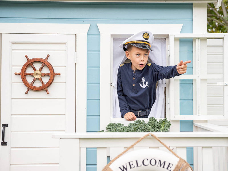 How To Turn Your Kids Outdoor Wooden Playhouse Into a Ship