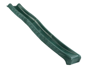 Green plastic slide on a white background
