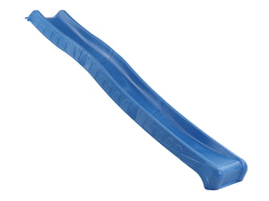 Blue plastic slide on a white background