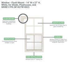 Load image into Gallery viewer, Diagram of a window with features labeled on a white background
