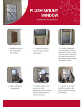 Load image into Gallery viewer, Flush mount window installation instructions with step-by-step visual guide.
