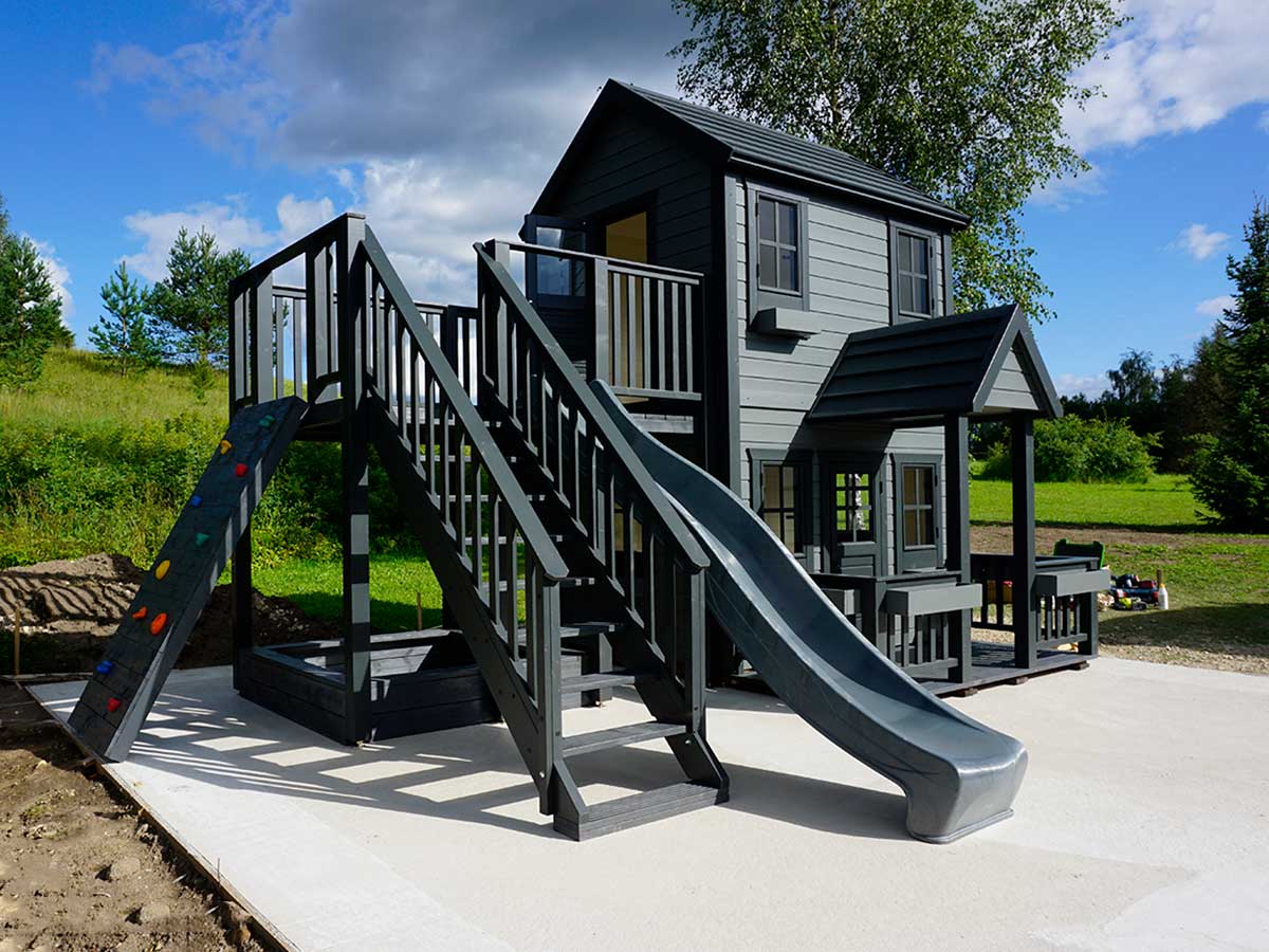 Wooden Playhouse Prince 2-Story Kids Playhouse