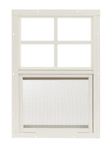 Load image into Gallery viewer, White window frame with grid pattern on a white background
