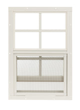 Load image into Gallery viewer, White window frame with grid pattern on a white background

