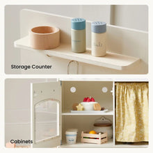 Load image into Gallery viewer, Tiny Land® Wooden Play Kitchen for Toddlers - Honey Kitchenette Pretend Cooking Set
