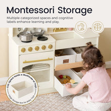 Load image into Gallery viewer, Tiny Land® Wooden Play Kitchen with Storage for Creative Toddlers

