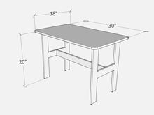 Load image into Gallery viewer, Measurement diagram of a rectangular table with dimensions labeled by WholeWoodPlayhouses
