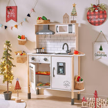 Load image into Gallery viewer, Interactive Play Kitchen with Sounds &amp; Cookware
