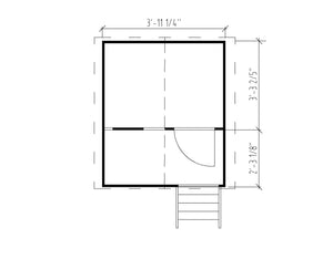 DIY Playhouse Kit Tiny Tower floor plan by WholeWoodPlayhouses