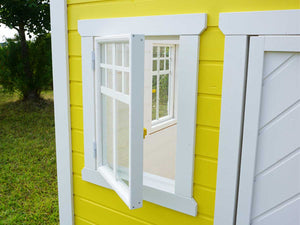 Kids Playhouse Sunny Sadie with open window | Outdoor Playhouse by WholeWoodPlayhouses