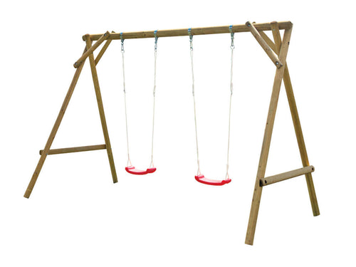 Outdoor swing set Mathias with two swings for kids by WholeWoodPlayhouses